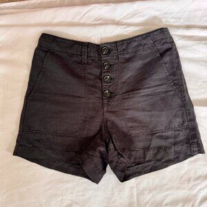 Casual Button Front Utility Shorts